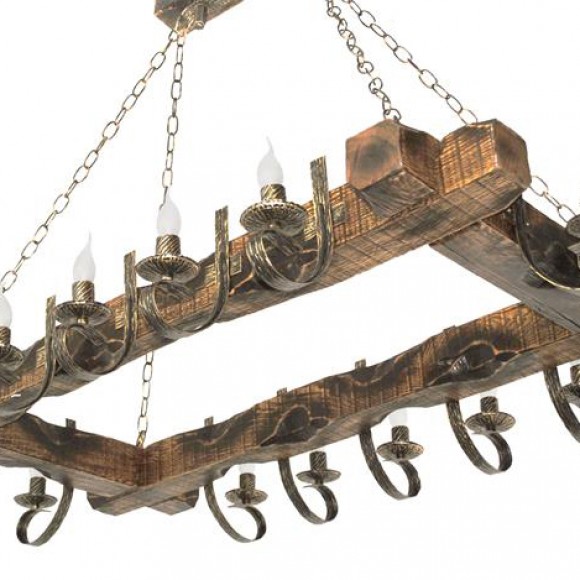 Люстры свечи из дерева