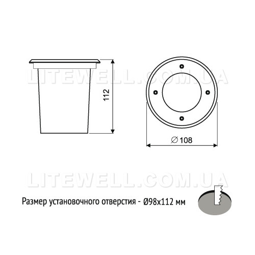 Светильник светодиодный грунтовый LED-3731A Светильник светодиодный грунтовый LED-3731A