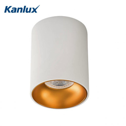 Декоративный потолочный светильник Kanlux RITI GU10 85x110 бело-золотой алюминий Декоративный потолочный светильник Kanlux RITI GU10 85x110 бело-золотой алюминий