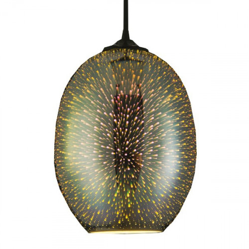 Светильник подвесной QUANTUM Е27 3D-эффект овальный хром медь Светильник подвесной QUANTUM Е27 3D-эффект овальный хром медь