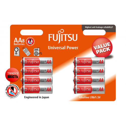 Щелочная батарейка FUJITSU Alkaline Universal Power Щелочная батарейка FUJITSU Alkaline Universal Power