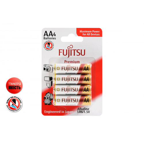 Щелочная батарейка FUJITSU R6 4шт Щелочная батарейка FUJITSU R6 4шт