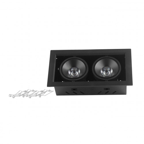 Поворотный врезной двойной спот черный BX07-2-LED 27W BK 3000K Поворотный врезной двойной спот черный BX07-2-LED 27W BK 3000K