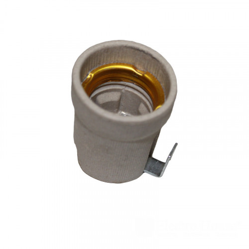 ElectroHouse Патрон керамический с планкой E27 ElectroHouse Патрон керамический с планкой E27