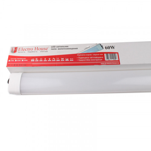 ElectroHouse LED светильник ПВЗ 60W 1200мм 6500K 4800Lm IP65 ElectroHouse LED светильник ПВЗ 60W 1200мм 6500K 4800Lm IP65