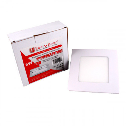 ElectroHouse LED панель квадратная 6W 4100К 540Lm 120х120мм ElectroHouse LED панель квадратная 6W 4100К 540Lm 120х120мм