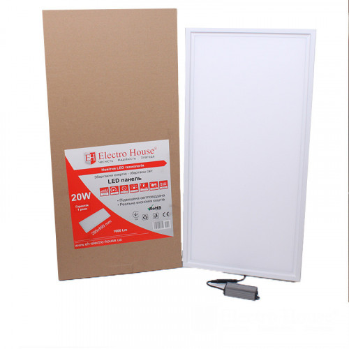 ElectroHouse LED панель прямоугольная 20W 295х595мм ElectroHouse LED панель прямоугольная 20W 295х595мм