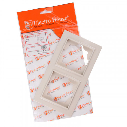 ElectroHouse Рамка двойная латте Enzo EH-2201 ElectroHouse Рамка двойная латте Enzo EH-2201