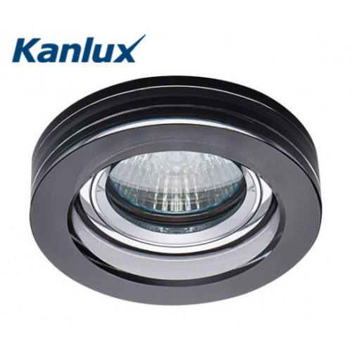 Встраиваемый точечный светильник Kanlux Morta 1хMR16 90х20 черное стекло металл Встраиваемый точечный светильник Kanlux Morta 1хMR16 90х20 черное стекло металл